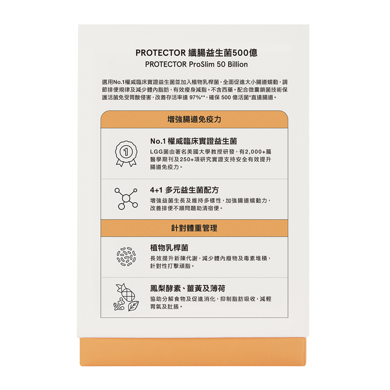 Protector 纖腸益生菌 500億