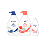 Dove Grapefruit 1000g + Beauty Nourishing Body Wash 1000g + Freebie (Random delivery)