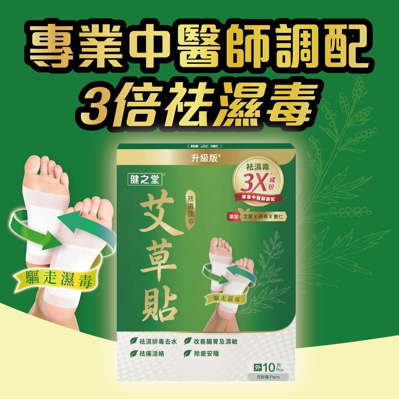 Healthall Chinese Herbal Health Patch (with Poria) 10pcs- Dampness Removal