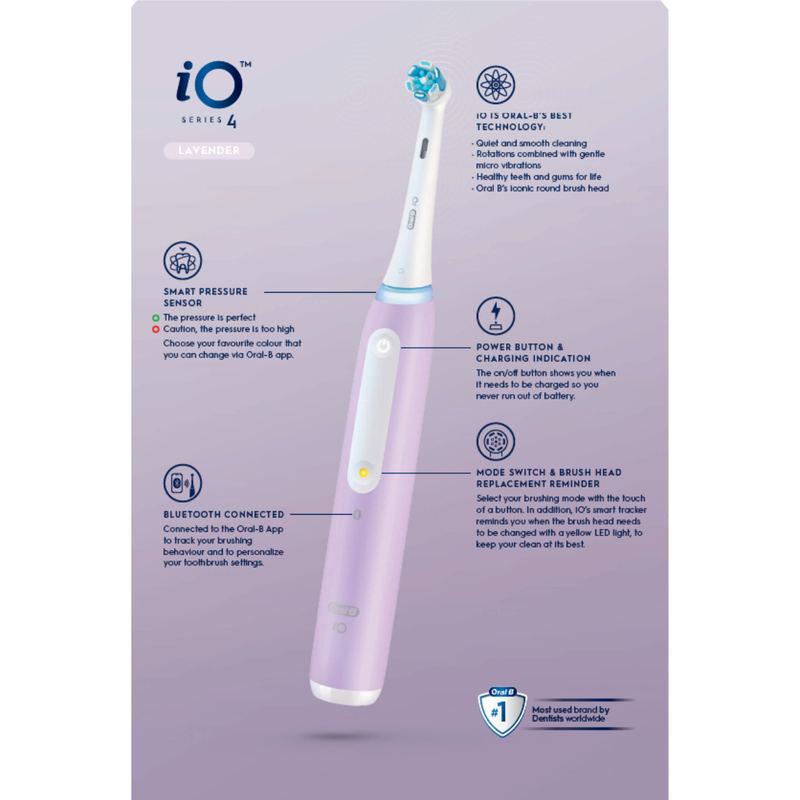 Oral-B iO Series 4充電電動牙刷(丁香紫) 1件