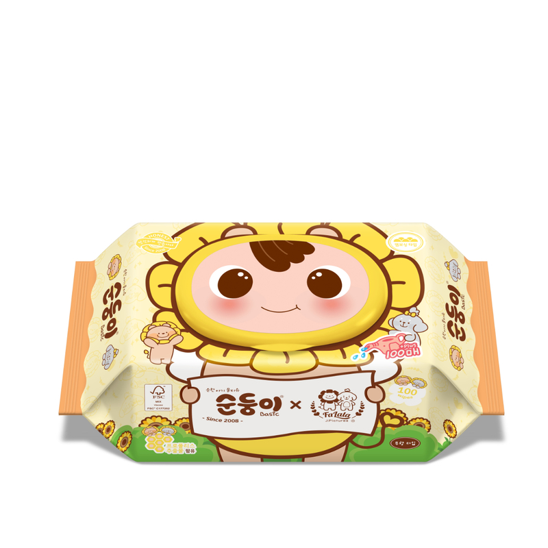 Soondoongi Fragrance Free Baby Wet Tissue 100pcs (Random Delivery)