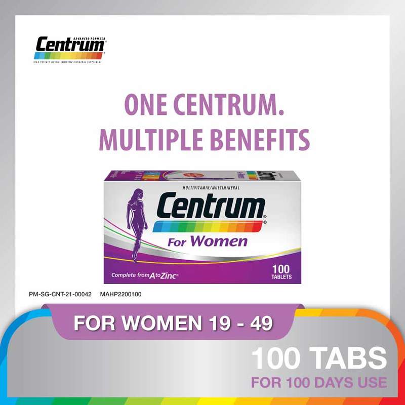 Centrum For Woman Multivitamin, 100 tablets