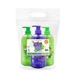 Mannings Aloe Vera + Lavender + Apple Refreshing Body Wash Pack 1000ml x 3pcs