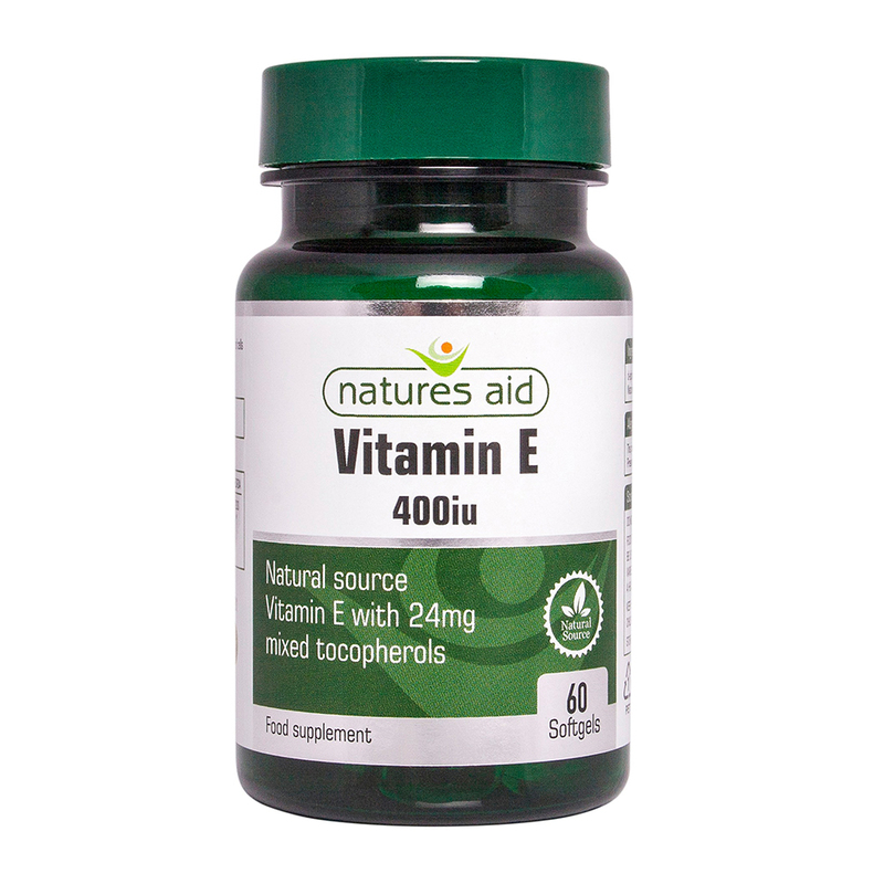 Natures Aid Vitamin E 400iu, 60 softgels