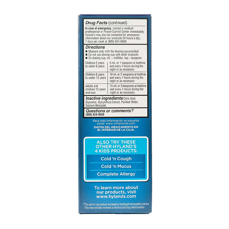 Hyland's 4Kids Cold 'n Cough Nighttime (Ages 2-12) 118ml