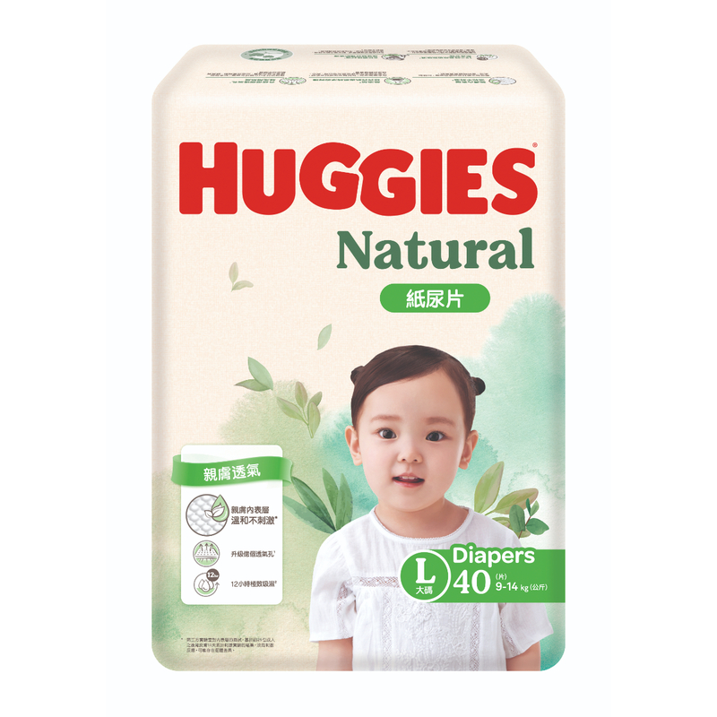 Huggies Natural Diaper L 40pcs