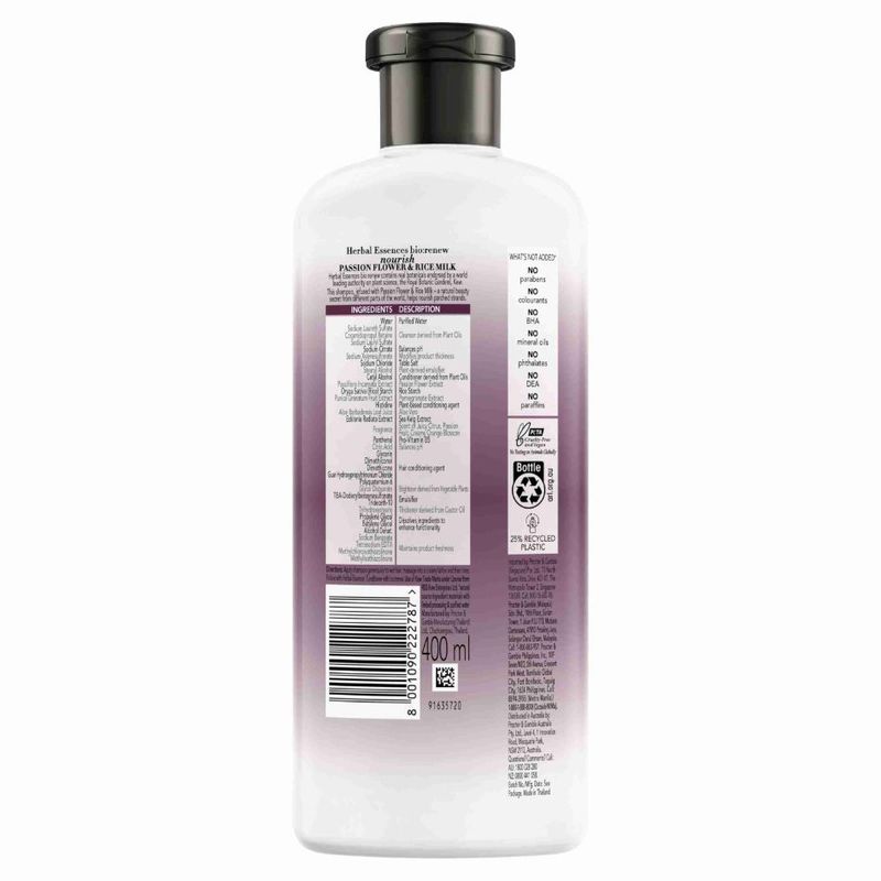 Herbal Essences bio:renew Passion Flower & Rice Milk nourish Shampoo 400 ml