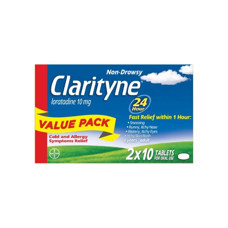 Clarityne Non-drowsy Allergy Relief Twin Pack, 2x10 tablets