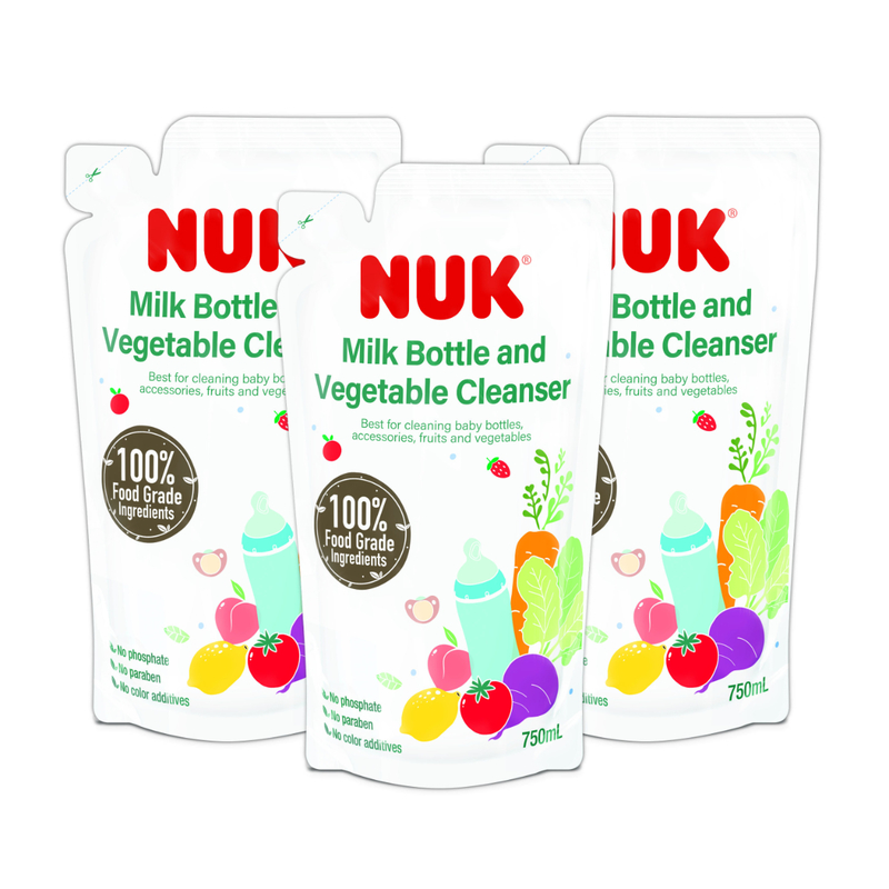 NUK 奶瓶蔬果清潔液補充裝 750毫升 x 3包