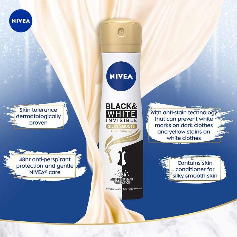 Nivea Black & White Silky Smooth Spray 150ml