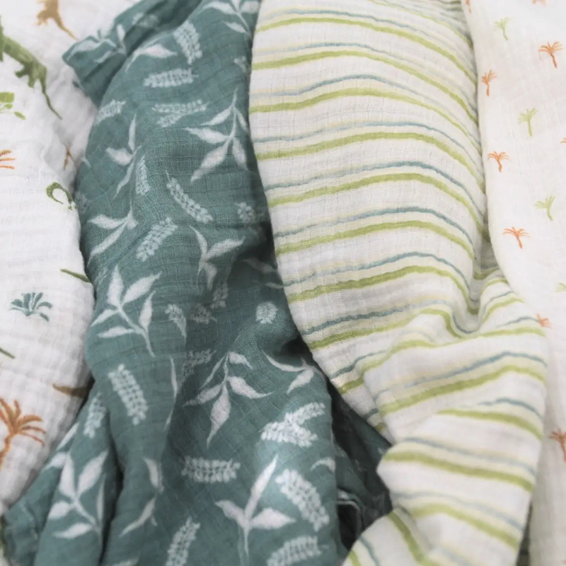 Aden+Anais Essential Swaddle (Dino Jungle) 4pcs