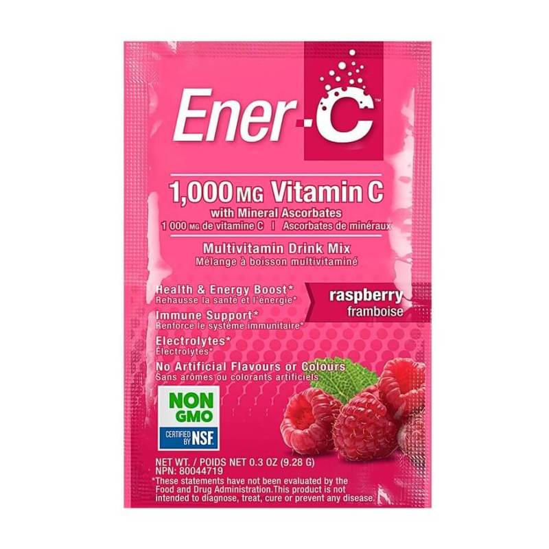Ener-C Vitamin C Effervescent Powdered Drink Mix Raspberry 30 packets