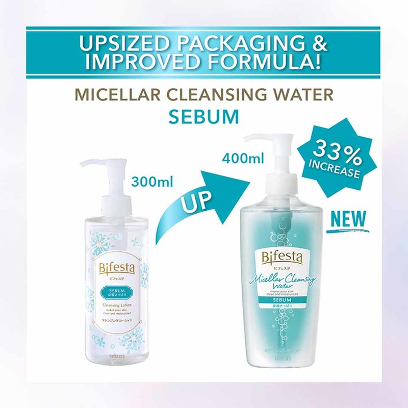 Bifesta Micellar Water Makeup Remover Sebum 400ml