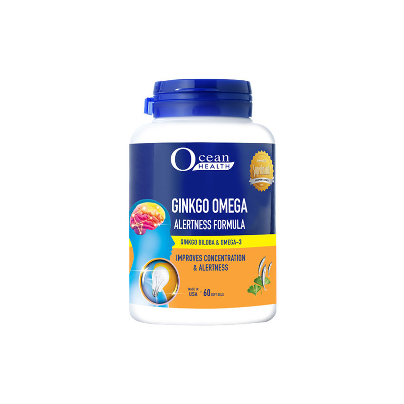 Ocean Health Ginkgo Omega Alertness Formula, 60 softgels