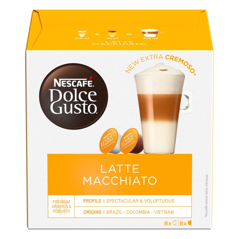 NESCAFE雀巢咖啡Dolce Gusto奶泡咖啡膠囊8粒 + 牛奶膠囊 8粒