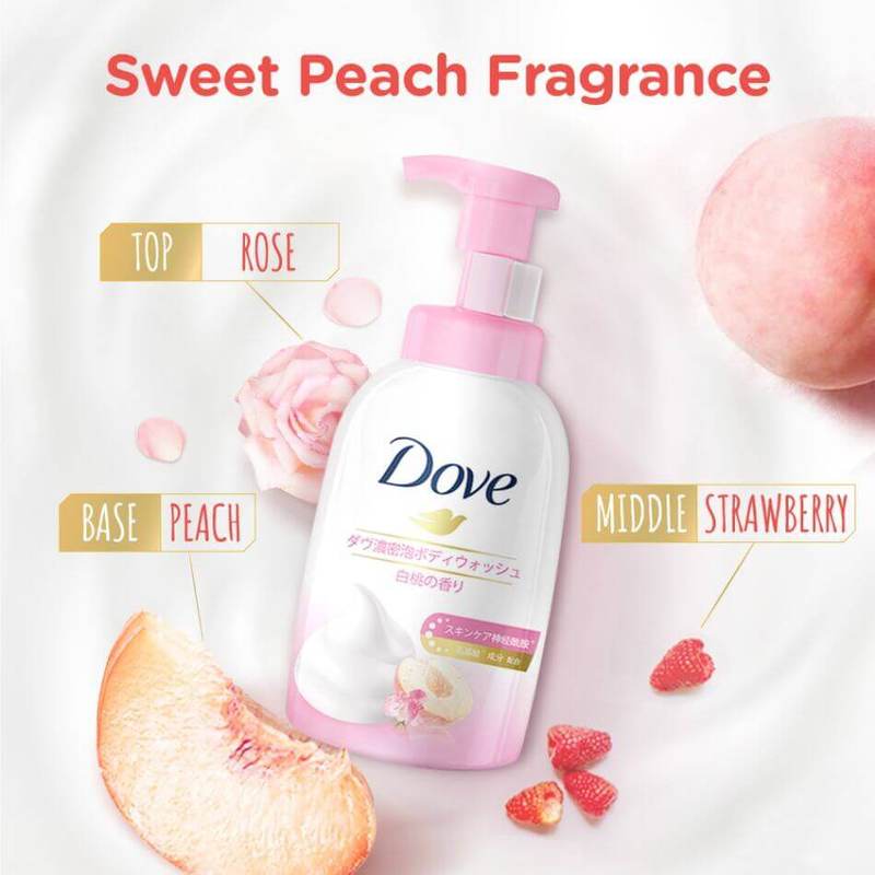 Dove Cloud Self-Foaming Body Wash Silky Smooth - White Peach Fragrance  400ml