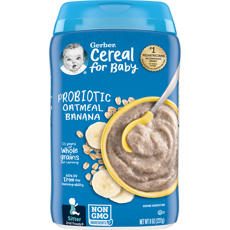 Gerber Probiotics Oatmeal Banana Cereal 227g