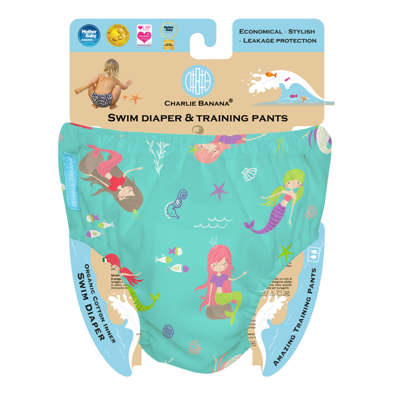 Charlie Banana 2-in-1 Swim Diaper & Training Pants Mermaid Jade Medium 1pc
