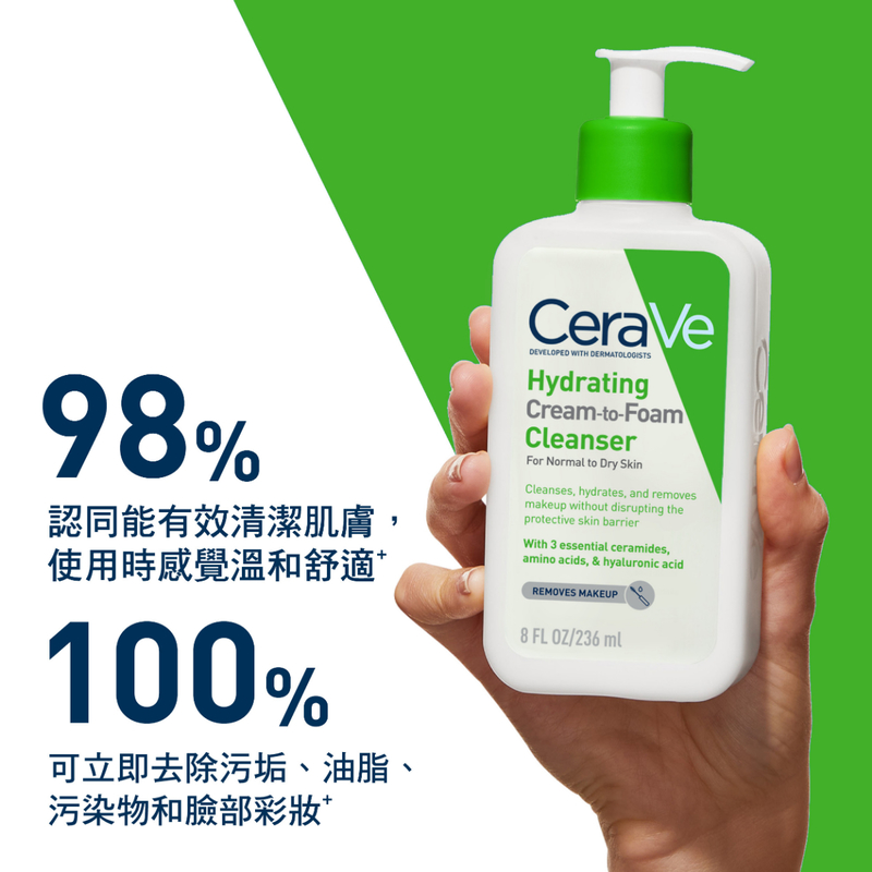 CeraVe Hydrating Cream To Foam Cleanser 236ml