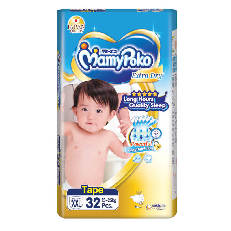 MamyPoko Extra Dry Tape Diaper XXL 32pcs