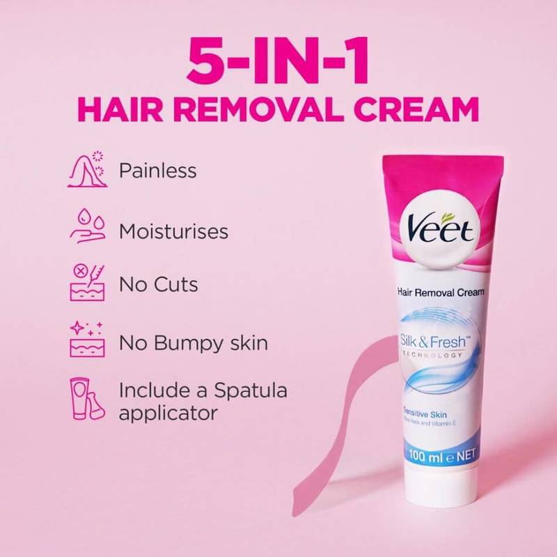 Veet Hair Removal Cream Sensitive Skin, 100ml