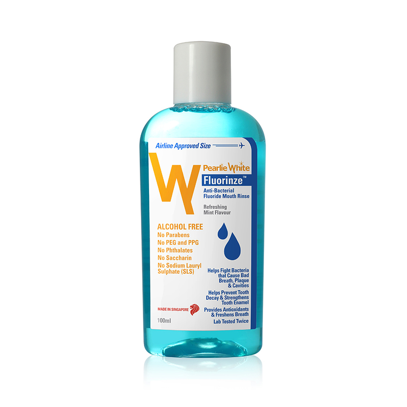 Pearlie White Fluorinze Anti-Bacteria Fluoride Mouth Rinse, 100ml