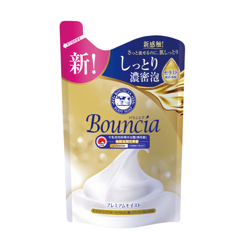 Bouncia牛乳泡泡保濕沐浴露(極緻滋潤花果香)補充裝 340毫升