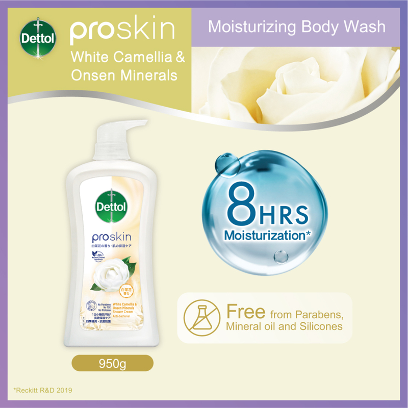 Dettol ProSkin Sensitive White Camellia & Onsen Minerals Shower Cream 950g