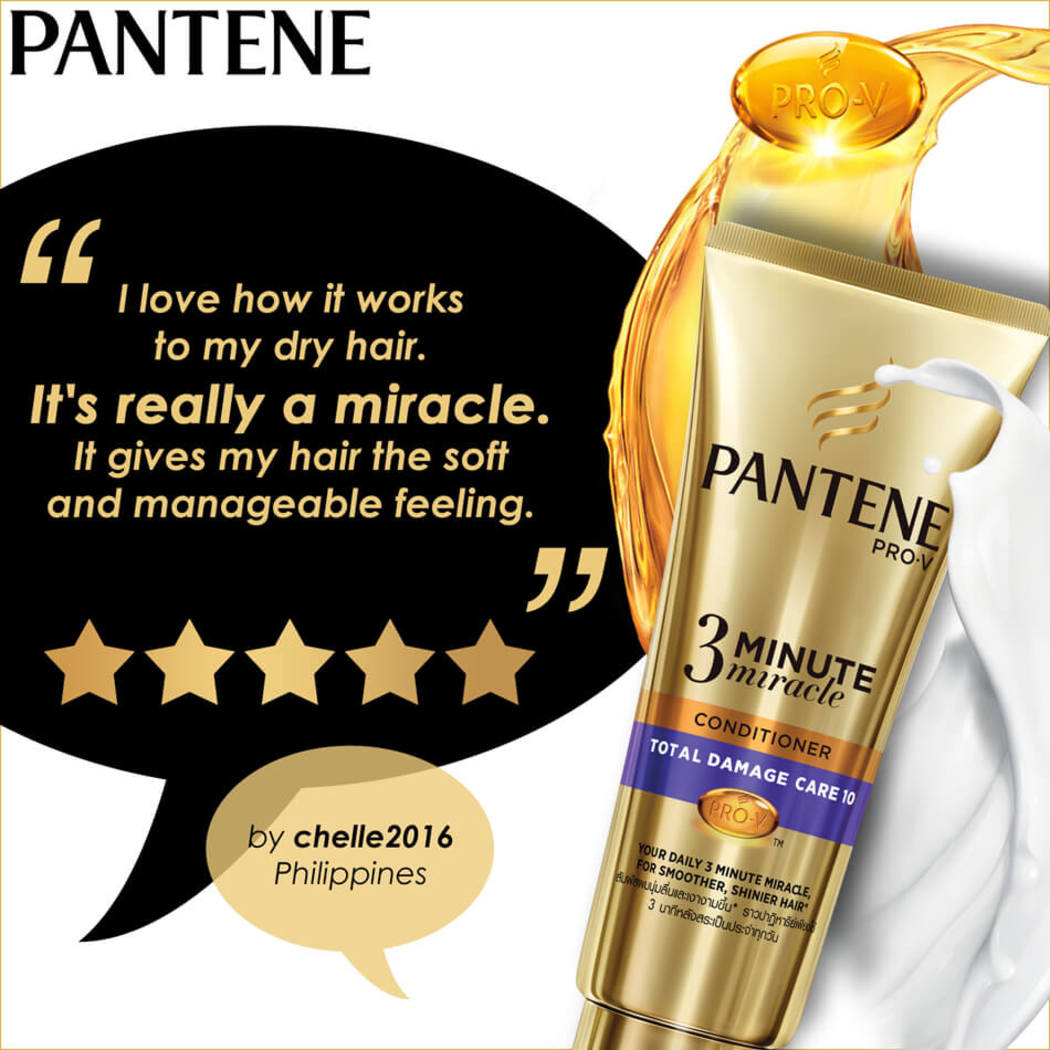 Pantene Total Damage Care 3 Minute Miracle Conditioner, 180ml | Pantene ...