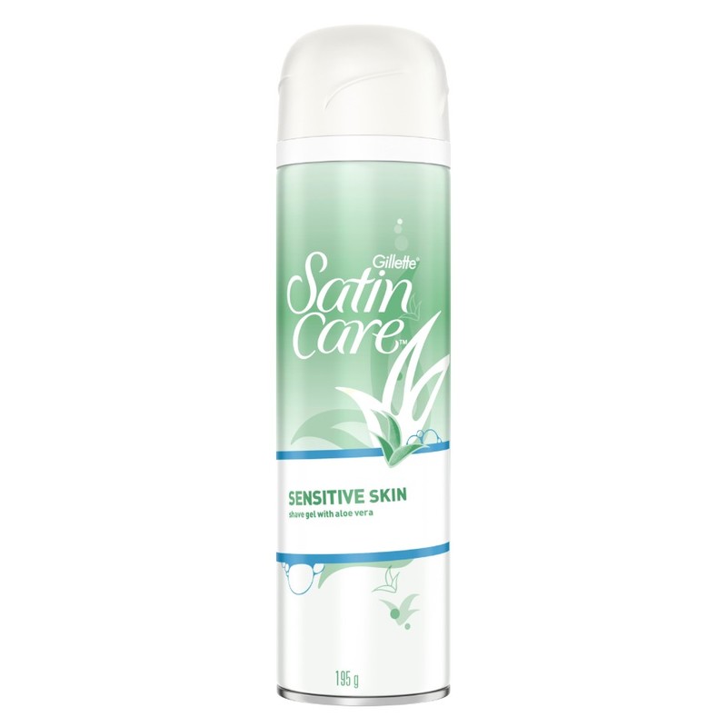 Gillette Satin Care Sensitive Skin Shave Gel with Aloe Vera, 200ml