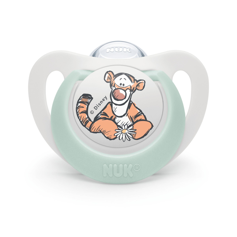 NUK Disney Silicone Sleeptime Soother S1 (Random Color) 2pcs with Box