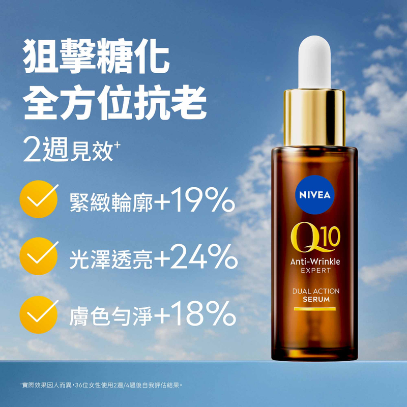 Nivea妮維雅Q10抗糖抗皺雙抗精華 30毫升