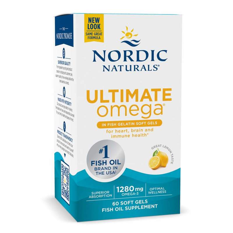 Nordic Naturals Omega-3 Fish Gelatin 60 Soft Gels