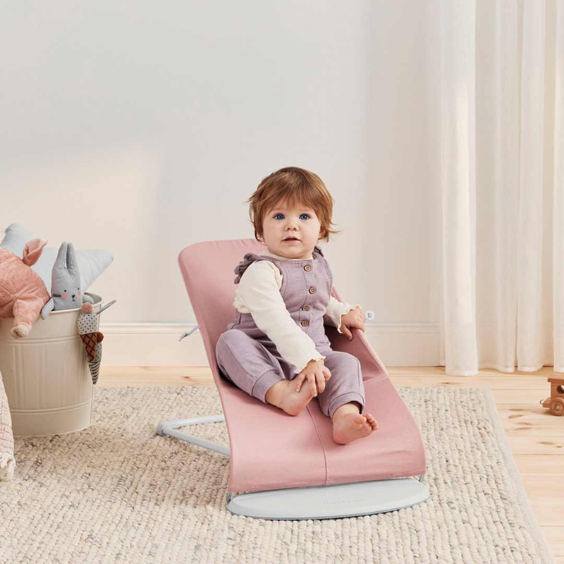 BabyBjorn高級嬰兒搖椅(3D柔軟棉 - 淺粉紅色) 1件