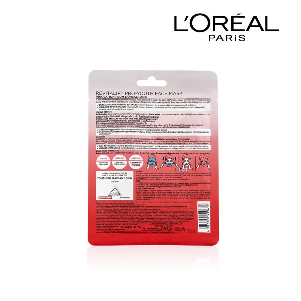 L Oreal Paris Revitalift Pro Youth Face Mask Brightening 43g Dermo Expertise Guardian Singapore