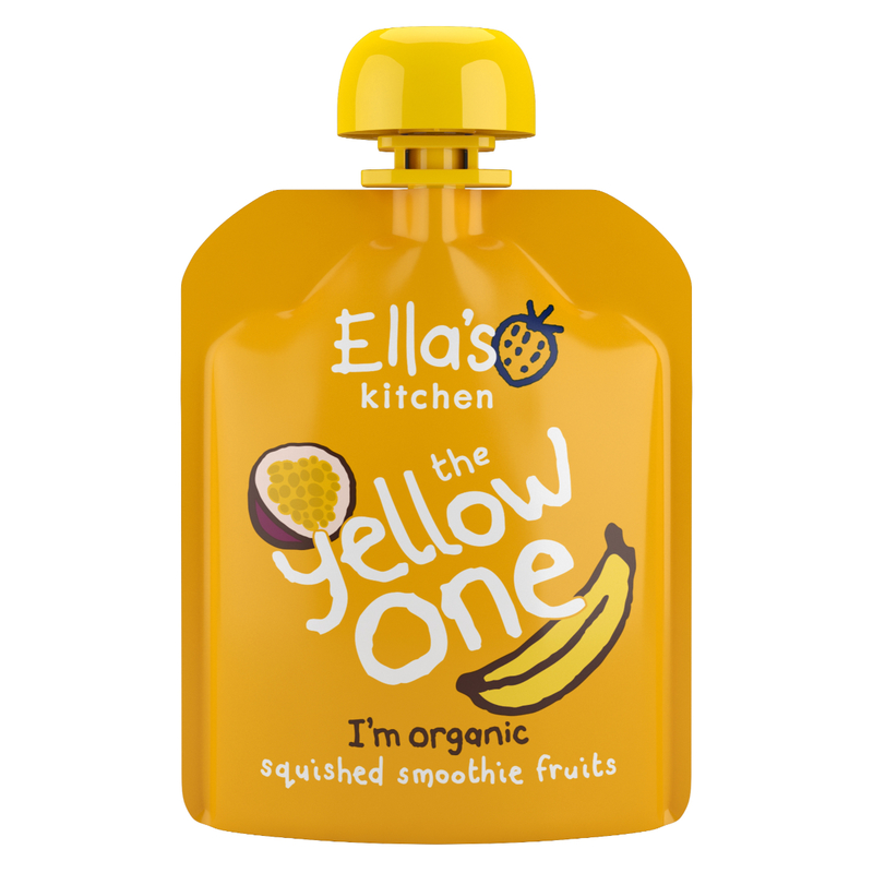 Ella's Kitchen Organic The Yellow One Smoothie Multi Pack 6 Month+ 90g x 5 Packs