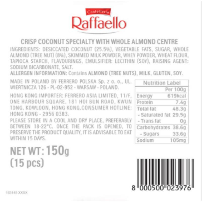 Ferrero Raffaello T15 150g