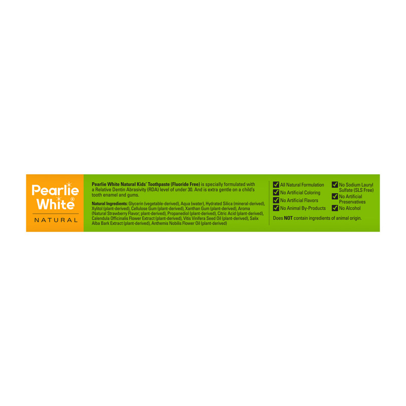 Pearlie White All Natural Enamel Safe Kids' Toothpaste (Fluoride-Free), 45g