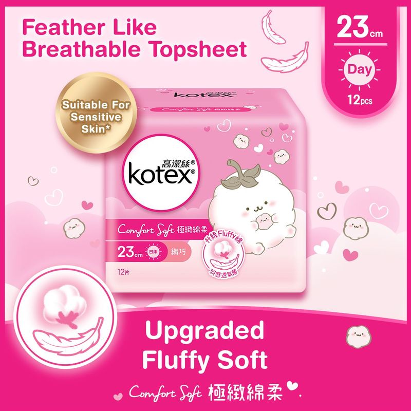Kotex Comfort Soft Slim Wing 23cm 12pcs