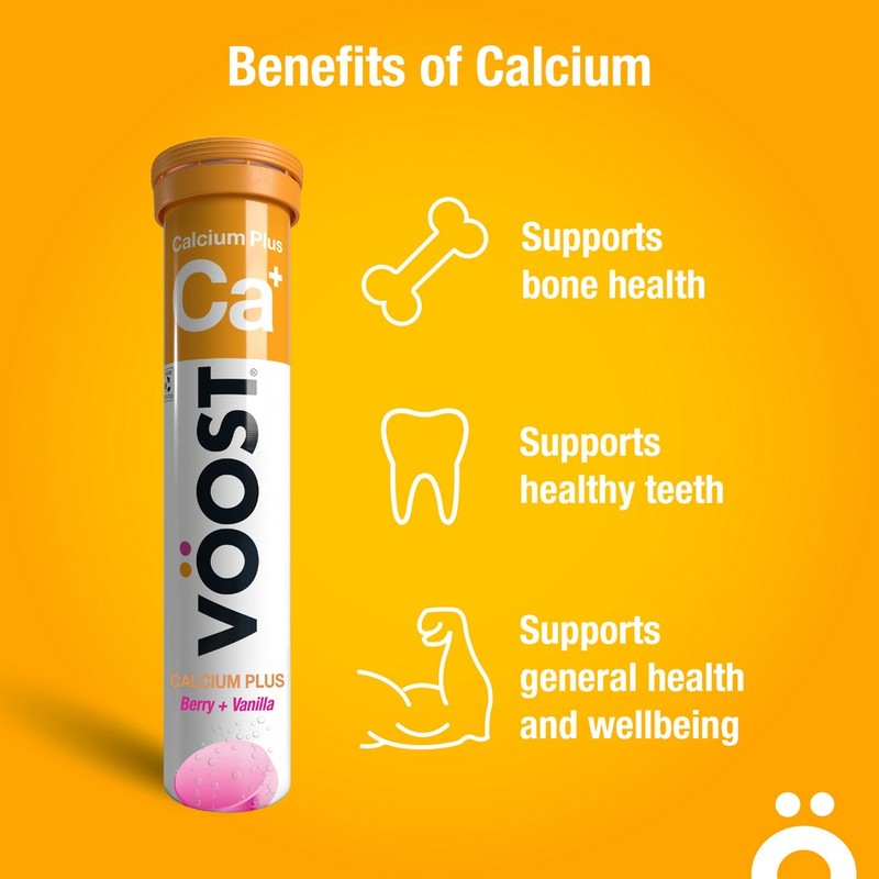 VOOST Calcium Plus Effervescent Mineral Supplement 20 Tabs to support healthy teeth & bone health (20 count)