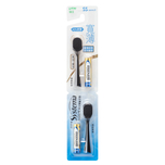 Systema Sonic X Superthin Wide Spiral Black Sonic Toothbrush Refill 2pcs + Battery 2pcs