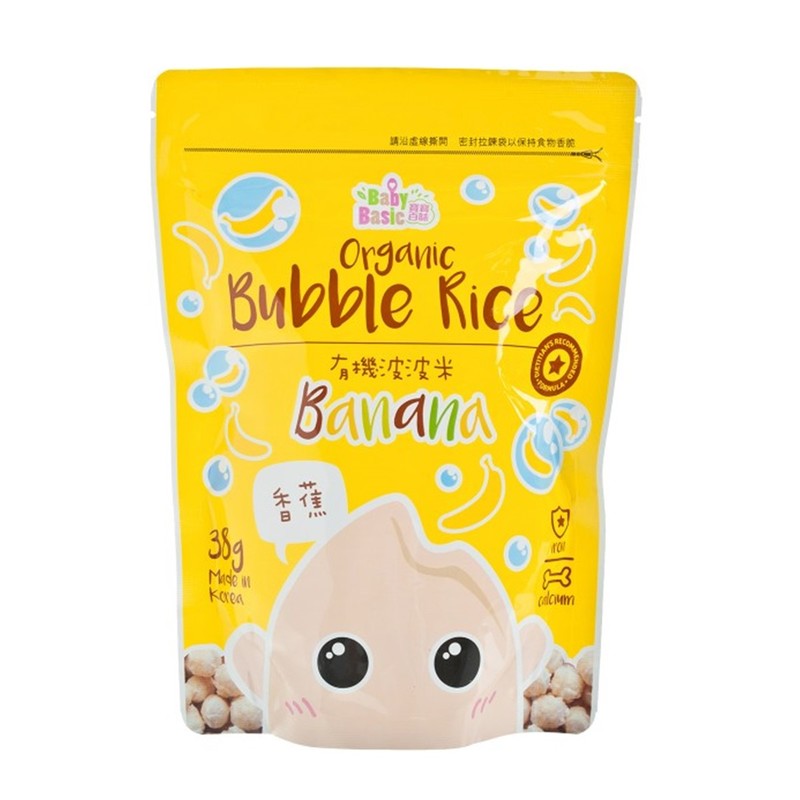 Baby Basic Organic Bubble Rice - Banana 38g