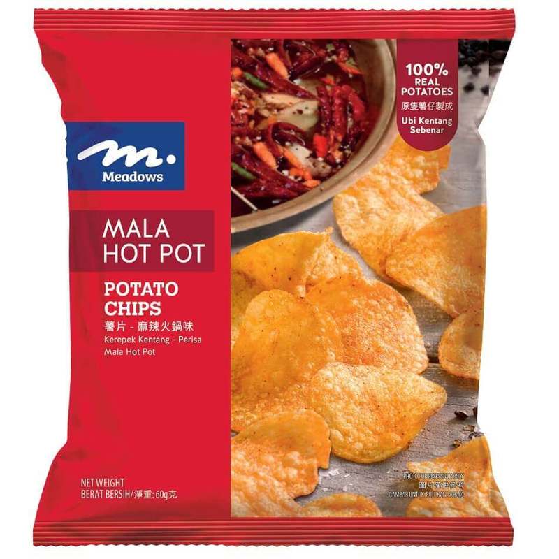 Meadows Potato Chip Mala Hotpot 60g