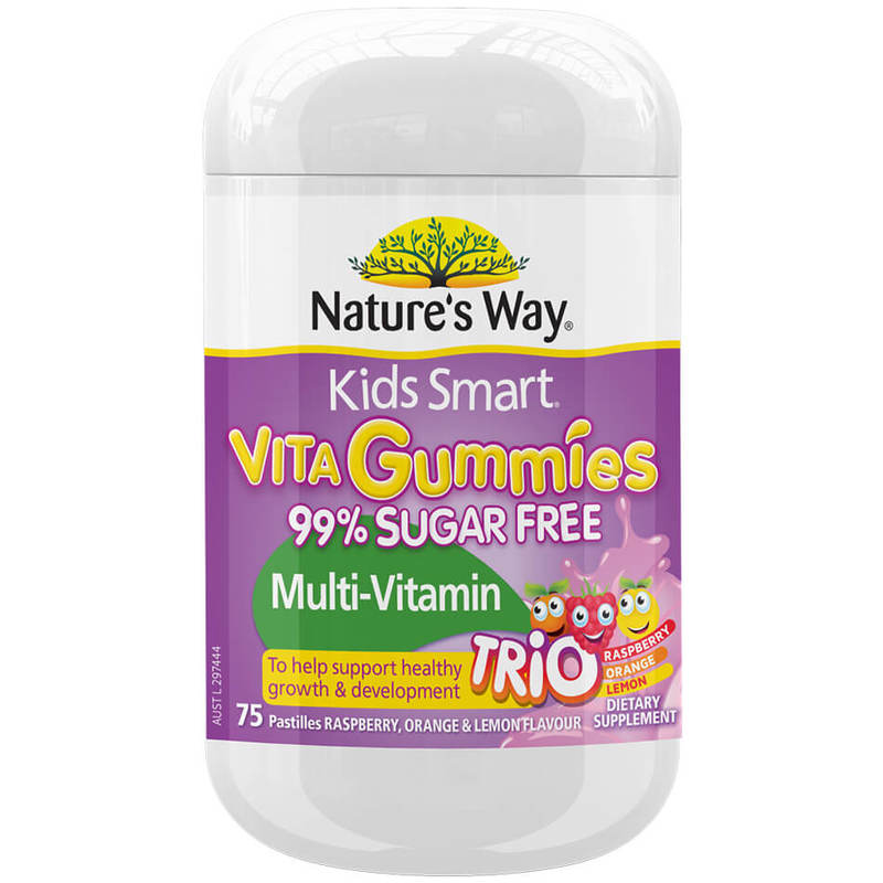 Nature's Way Kids Smart Vita Gummies Sugar Free Multi Trio 75S