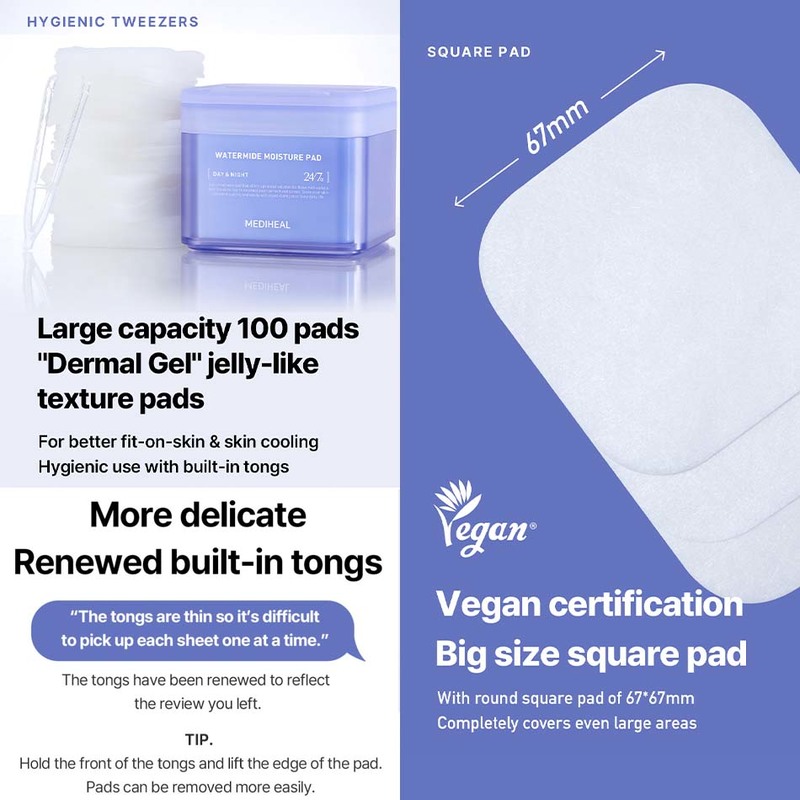 Mediheal Watermide Moisture Pad 100pcs | Guardian Singapore