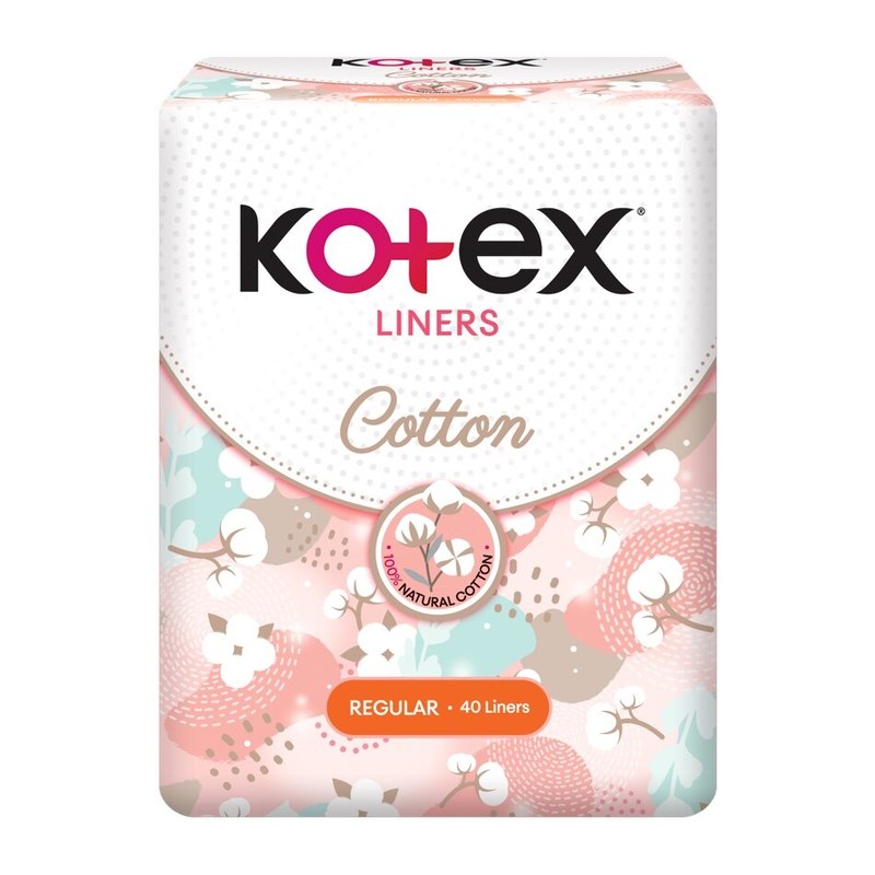 Kotex Cotton Liners Regular Unscented 40s