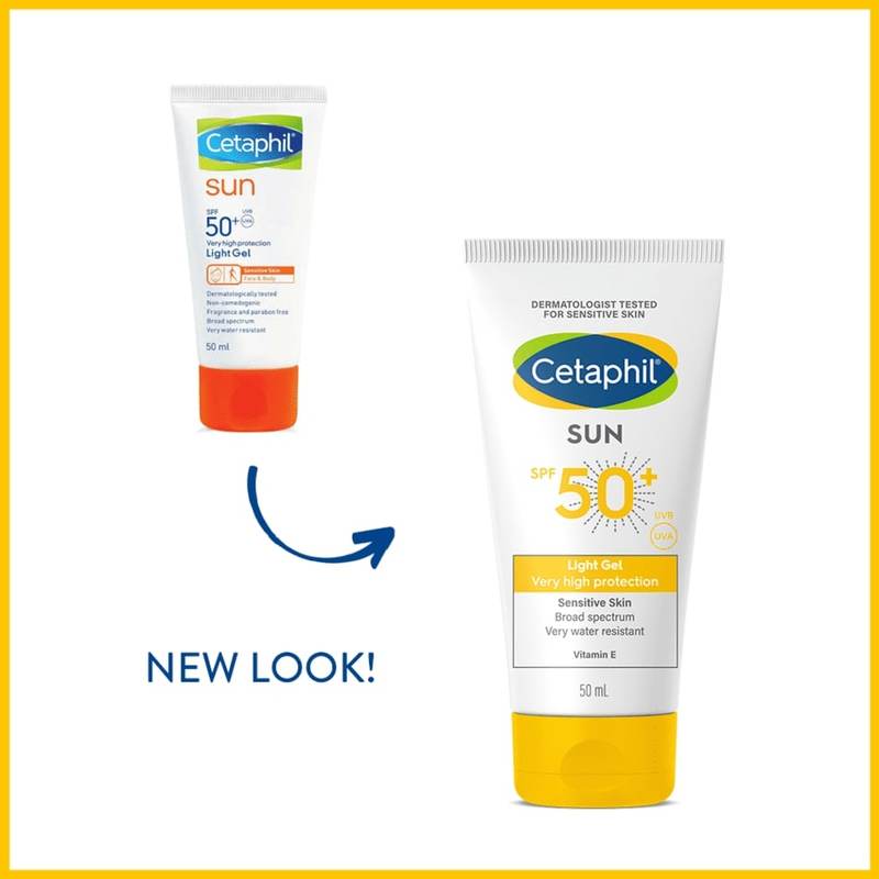 Cetaphil Sun SPF 50+ Light Gel 50ml [For Sensitive Skin, Face & Body]