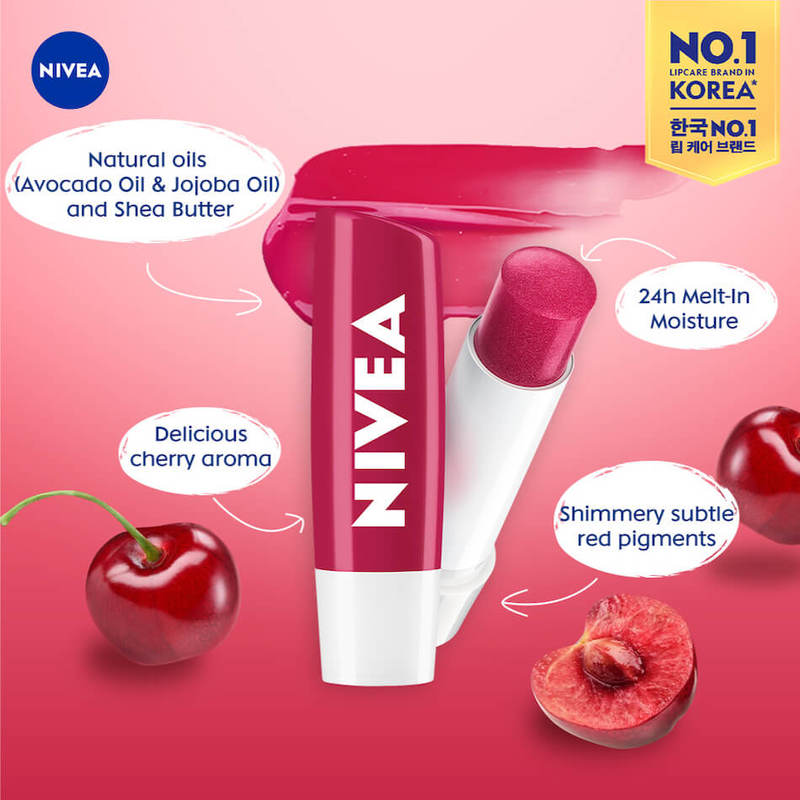 Nivea Cherry Shine Caring Lip Balm 4.8g