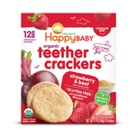 Happy Baby Organic Teething Wafers (Strawberry & Beet) 4g x 12pcs