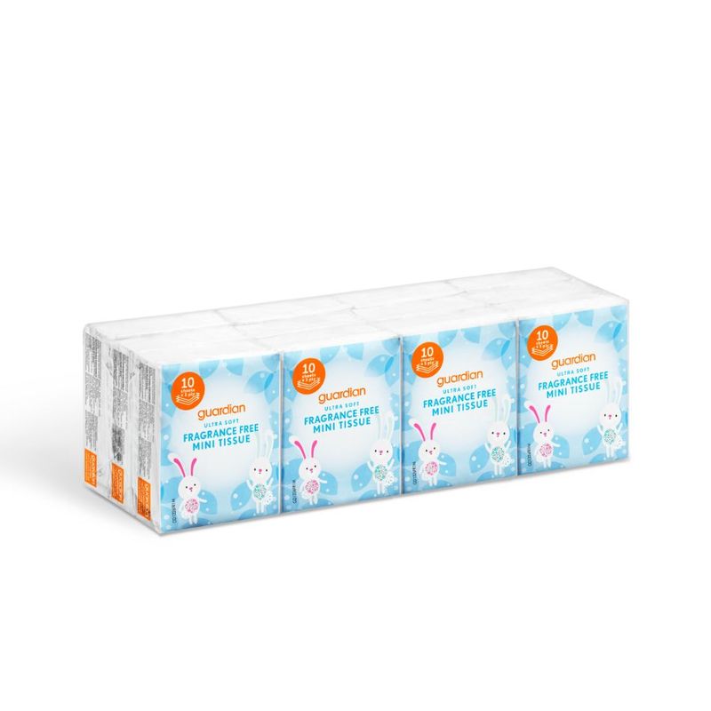 Guardian 3-Ply Mini Tissue Fragrance Free 12 X 10s (Bunny)